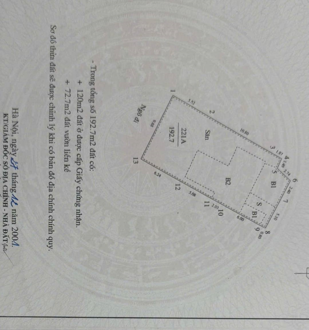 Nhà riêng Kim Ngưu 193m² giá 24 tỷ - Đầu tư sinh lời lý tưởng!