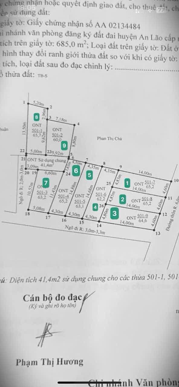 Đất nền An Trường, An Lão 62m² giá 700 triệu - Pháp lý rõ ràng, đầu tư sinh lời!