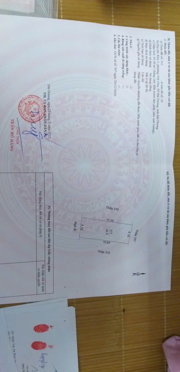 Đất nền chính chủ tại phố Việt Hoà, Hải Dương - 45,5m² giá 1,2 tỷ - Thương lượng ngay!