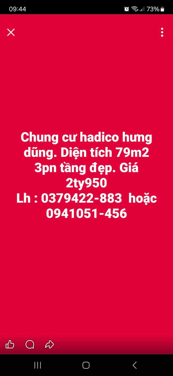 Chung cư Hadico Hưng Dũng Vinh 79m² giá 2.95 tỷ - Không thể bỏ lỡ!