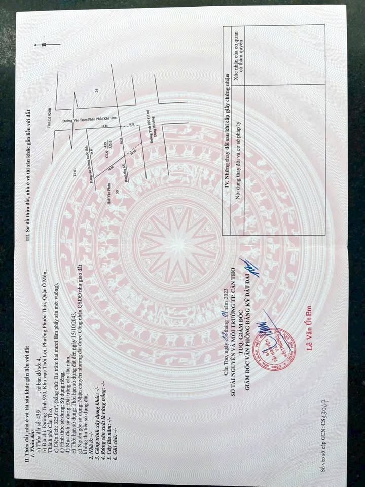 Đất nền góc ngã 4 Tỉnh Lộ 920, Phước Thới, Ô Môn, Cần Thơ - Tiềm năng kinh doanh lớn!