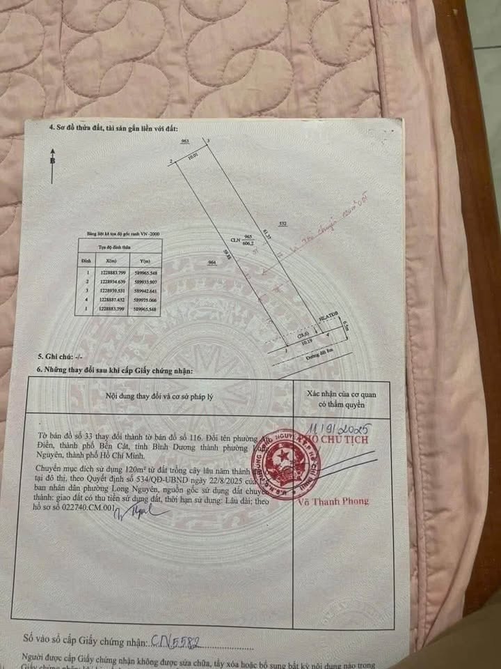 Đất nền Long Nguyên, Bàu Bàng, 600m² giá 2,3 tỷ - Cơ hội đầu tư hấp dẫn!