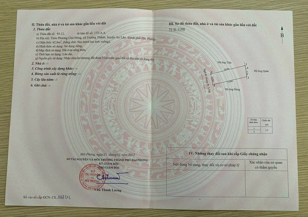 Đất nền Trường Thành, An Lão 62m² giá 900 triệu - Cơ hội đầu tư tốt!