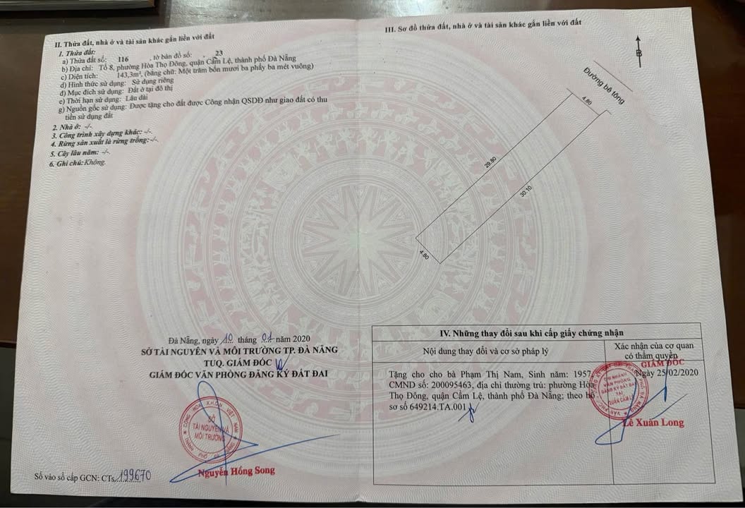 Bán lô đất đẹp tại kiệt 38 Nguyễn Nhàn, 143.3m² - Giá nhanh chỉ 3.9 tỷ!