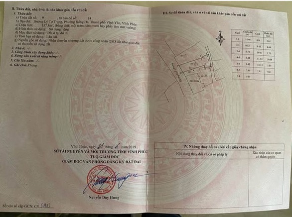 Đất mặt tiền 6,5m Đường Lý Tự Trọng, Đống Đa, Vĩnh Yên 160m² - Vị trí vàng cho kinh doanh!