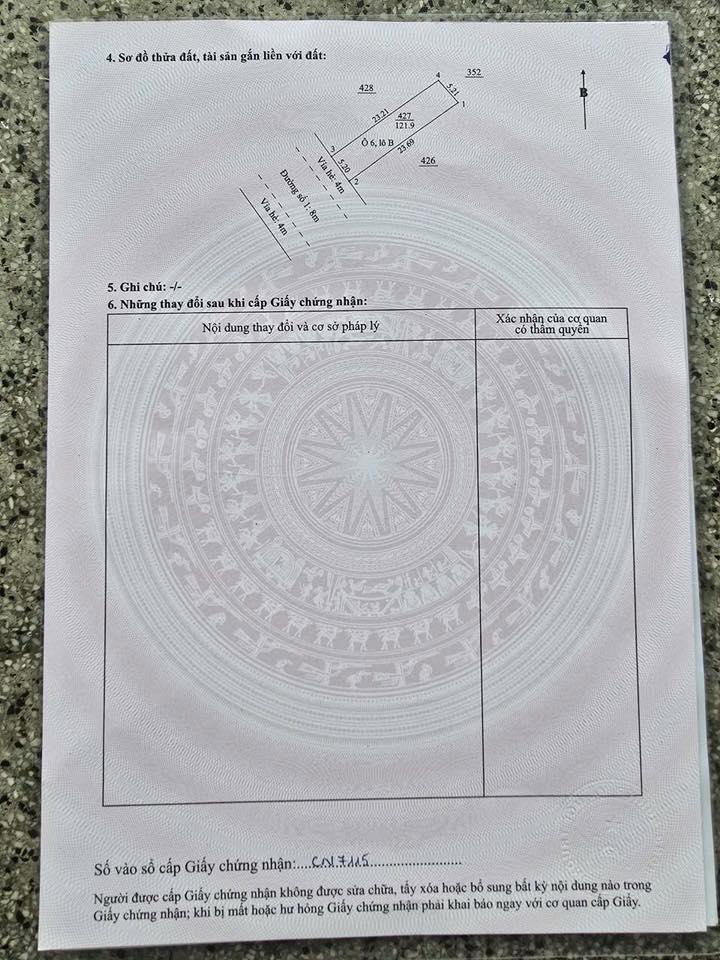 Đất khu tái định cư Lái Thiêu 122m² giá 6 tỷ - Cơ hội đầu tư hấp dẫn!