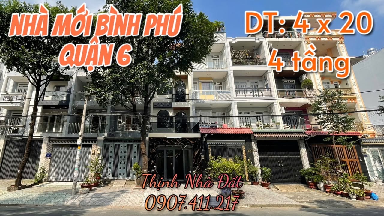 Bán Nhà Mặt Tiền Đường 44, Bình Phú, Quận 6 - Diện Tích 80m², Giá 13.4 Tỷ - Kinh Doanh Hoàn Hảo!