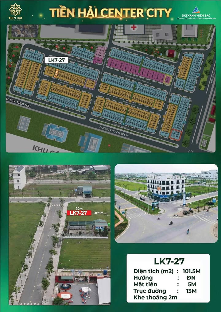 Đất nền đẹp tại Khu đô thị Trái Diêm 3, Tiền Hải - Diện tích 101.5m² - Giá thỏa thuận!