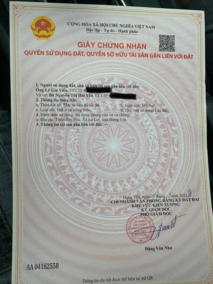 Đất nền Lê Lợi, Văn Giang, Hưng Yên 106,9m² giá 580 triệu - Đầu làng view sông tuyệt đẹp!