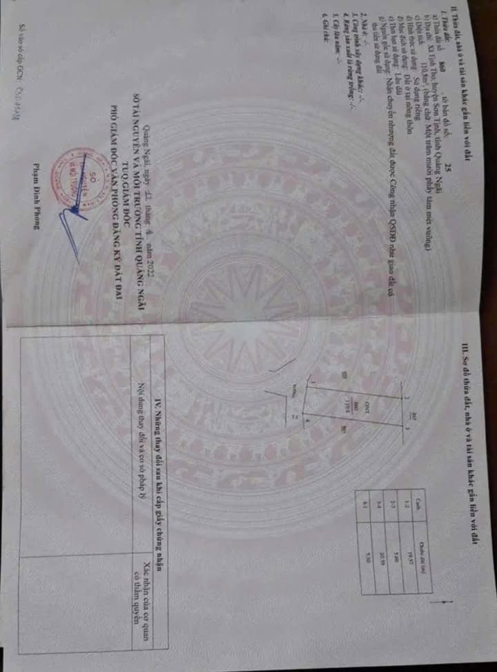 Đất nền chính chủ 110.8m² tại Tịnh Thọ, Sơn Tịnh - Giá thỏa thuận hấp dẫn!