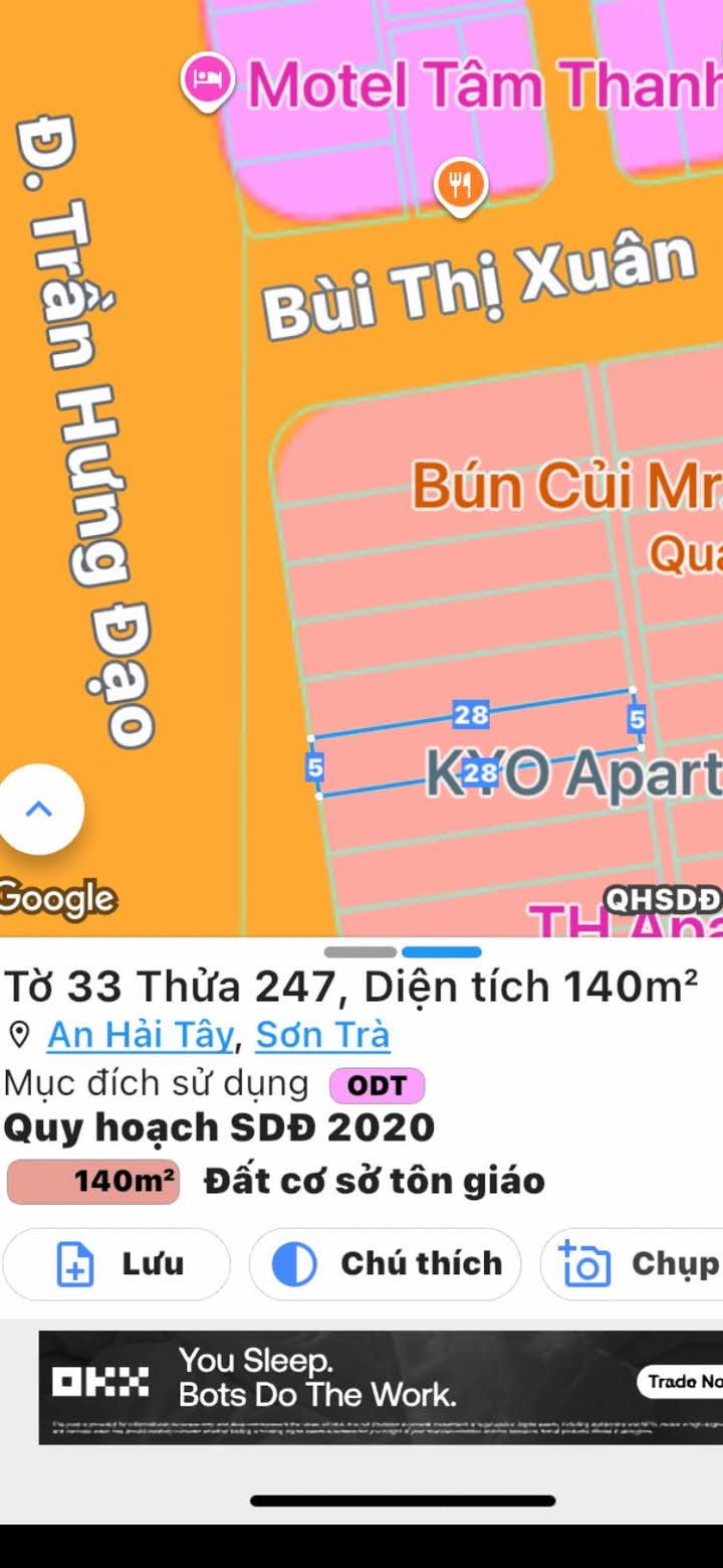 Đất mặt tiền đường Trần Hưng Đạo, Sơn Trà, Đà Nẵng 140m² - Cơ hội đầu tư tuyệt vời!