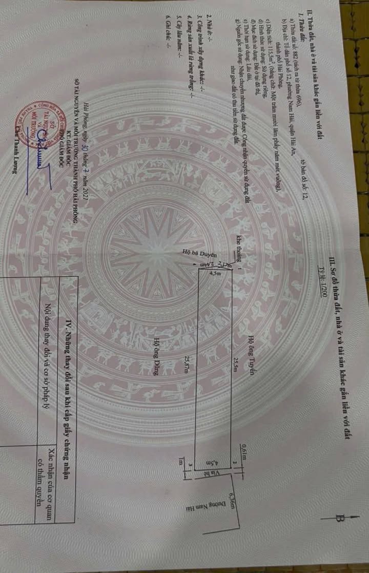 Bán đất mặt đường Nam Hải Hải Phòng 115m² giá 4.62 tỷ - Vị trí đắc địa, thuận tiện giao thông!