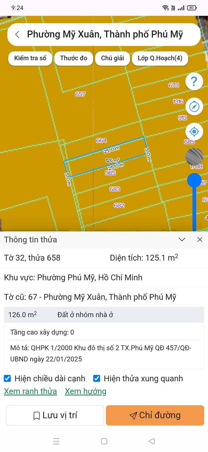 Đất thổ cư tại Mỹ Xuân, Phú Mỹ 125m² - Giá chỉ 1.3 tỷ, đầu tư sinh lời!