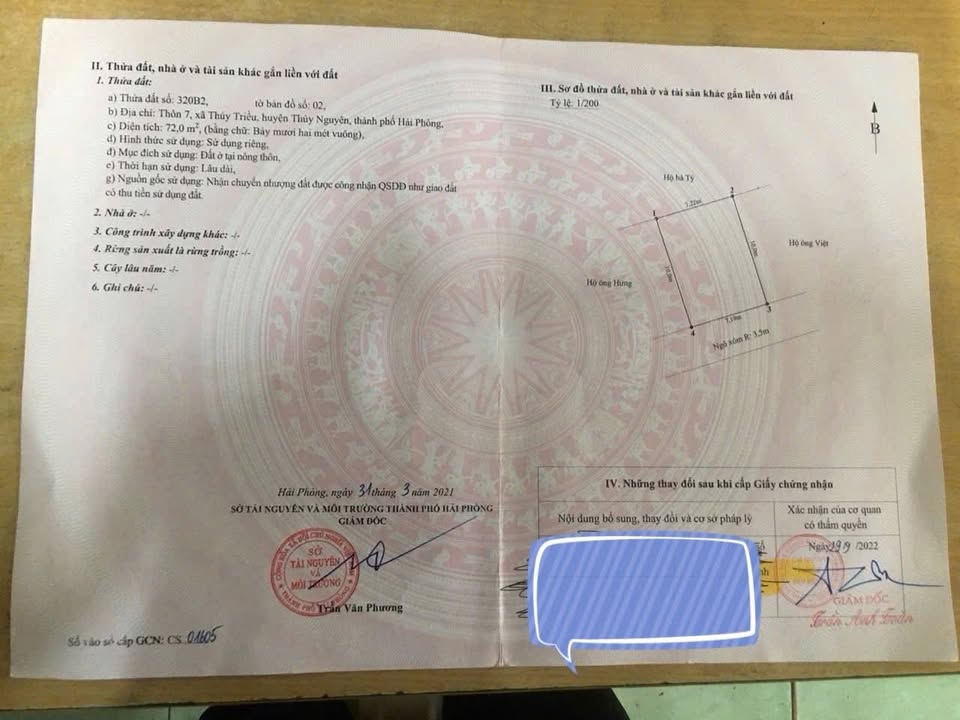 Đất nền Hòa Bình, Thủy Nguyên 72m² giá thỏa thuận - Tiện ích đầy đủ xung quanh!