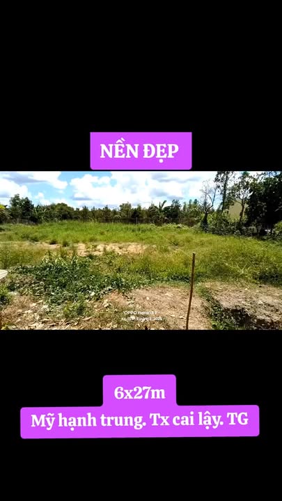 Đất nền đẹp 162m² tại khu phố Mỹ Luận, Cai Lậy - Giá thỏa thuận hấp dẫn!