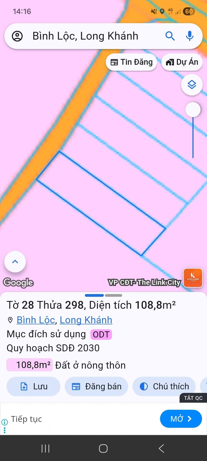 Đất thổ cư 110m² tại Bình Lộc, Long Khánh - Giá chỉ 850 triệu, sổ hồng riêng!