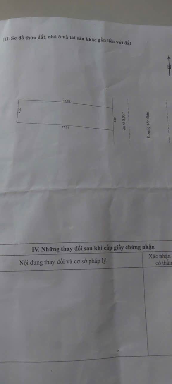 Đất mặt tiền Tôn Đản, 72m² giá chỉ 5 tỷ - Cơ hội vàng cho nhà đầu tư!