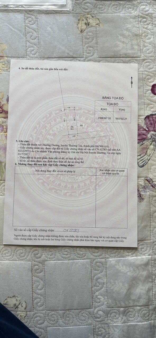 Đất nền Chương Dương 46,6m² giá 3,1 tỷ - Nở hậu, ô tô đỗ cửa!