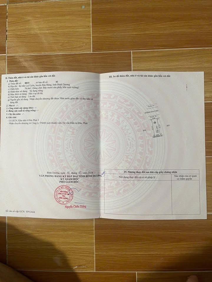 Đất nền Khu dân cư Đức Phát 3 Bàu Bàng 76m² giá 770 triệu - Đầu tư sinh lời ngay!