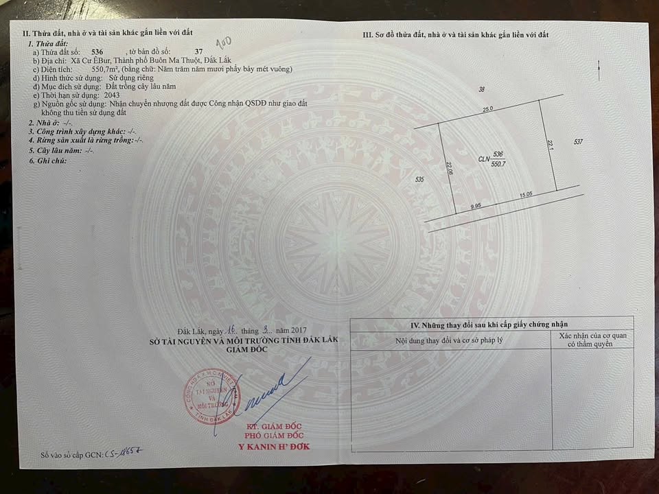 Đất nền Hẻm 427 Y Moan 550m² giá 2.5 tỷ - Đầu tư lý tưởng cho nhà vườn!