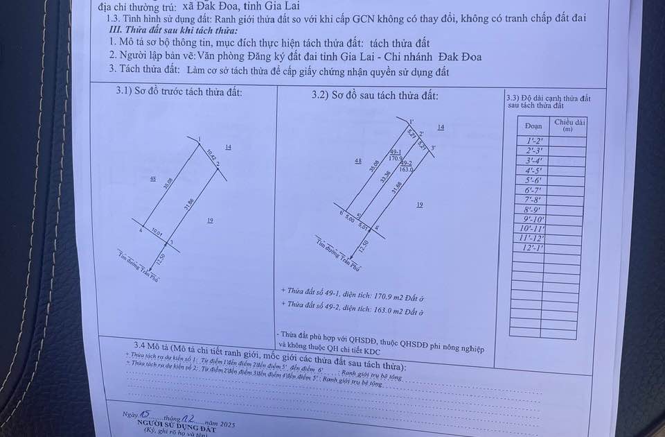 Đất nền mặt tiền Trần Phú, Đăk Đoa 170m² giá 1.47 tỷ - Cơ hội vàng đầu tư!
