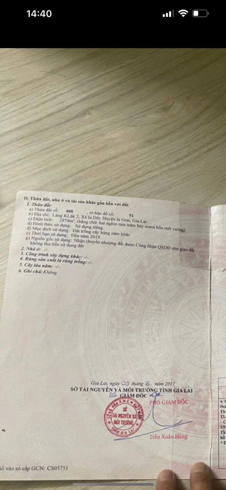 Đất nền làng Klak, xã Ia Dêr, huyện Ia Grai - Diện tích 1663m² giá 990 triệu - Chính chủ thương lượng nhẹ!