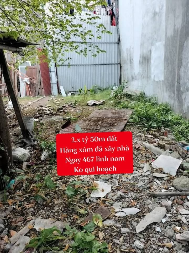 Đất nền 467 Lĩnh Nam 50m² giá 2 tỷ - Ô tô vào tận nơi, phù hợp kinh doanh!
