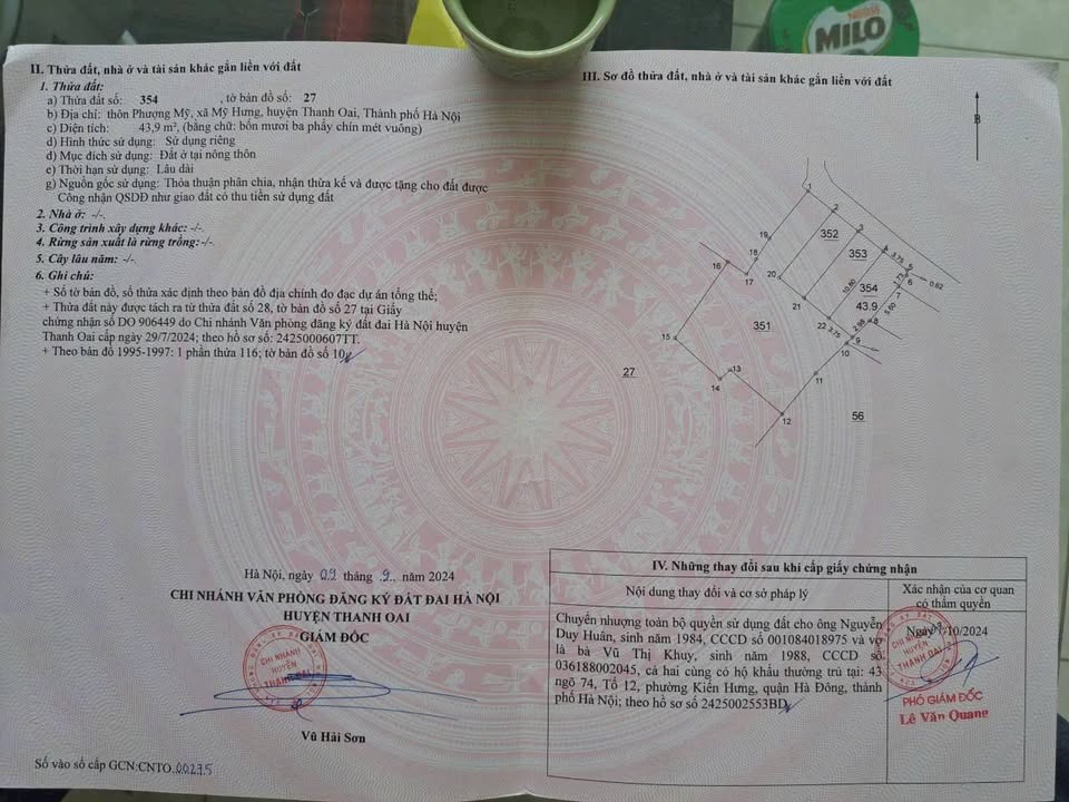 Đất nền Tam Hưng, Thanh Oai 45m² giá 100 triệu - Tiềm năng đầu tư cao!
