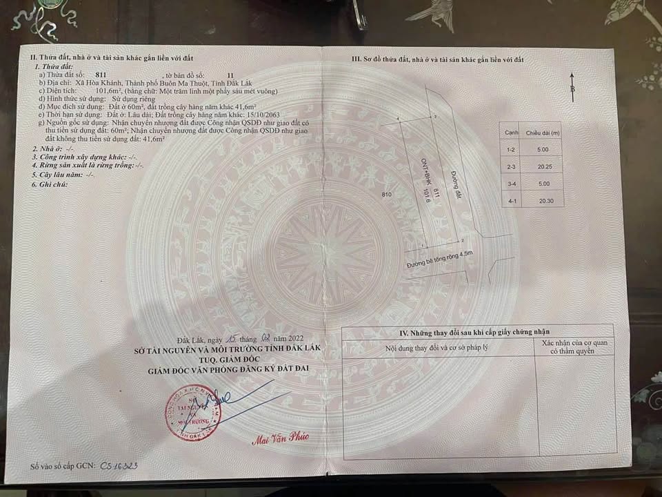 Đất nền Hòa Khánh Buôn Ma Thuột 100m² giá 625 triệu - Cơ hội vàng cho nhà đầu tư!