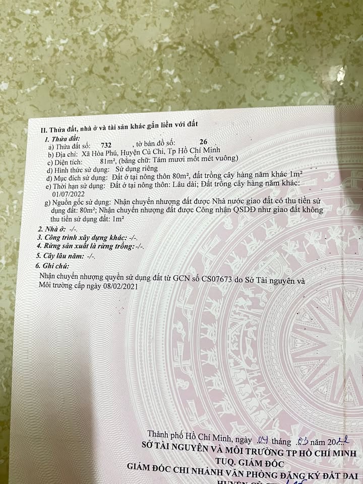Đất thổ cư Bình Mỹ, Củ Chi 81m² - Tiện ích đầy đủ, giá thương lượng