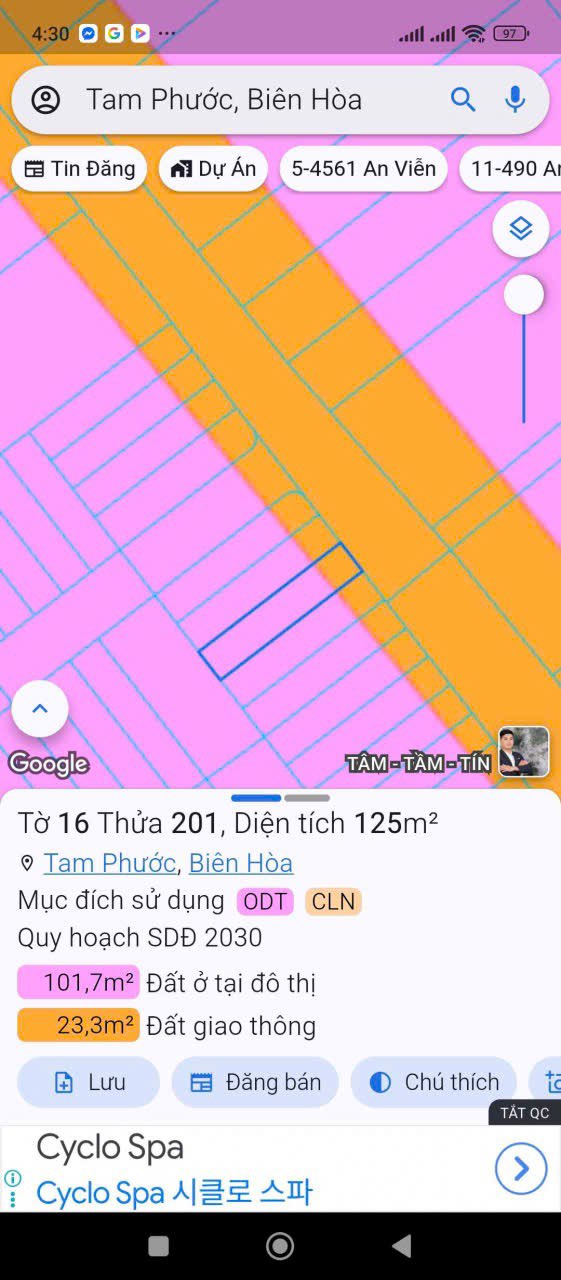 Đất nền Tam Phước Biên Hòa 50m² giá 1.48 tỷ - Bán gấp từ chính chủ!