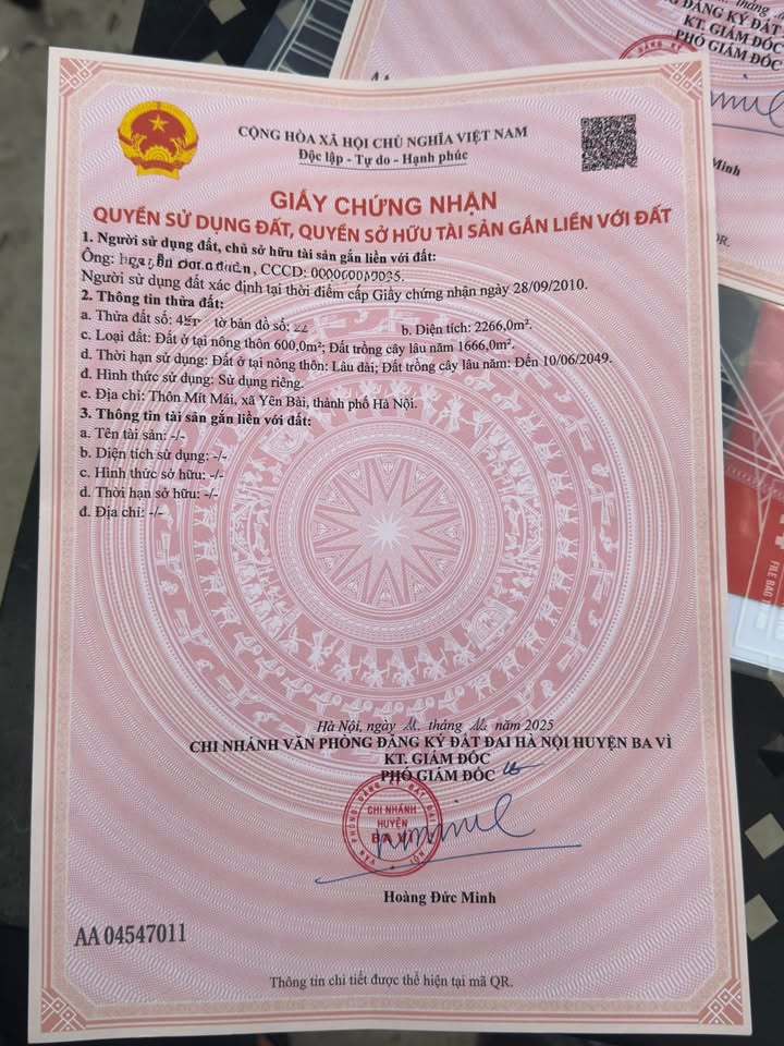 Đất nền Yên Bài, Ba Vì 4034m² - Giá đầu tư hấp dẫn!