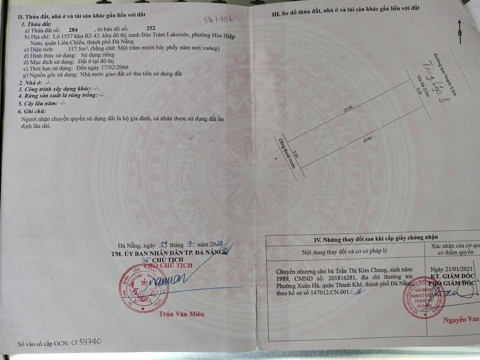 Đất nền Liền kề đường Trung Lập 3, Khu Đô Thị Lakeside Hồ Bàu Tràm, 235m² giá 9 tỷ - Cơ hội đầu tư hấp dẫn!