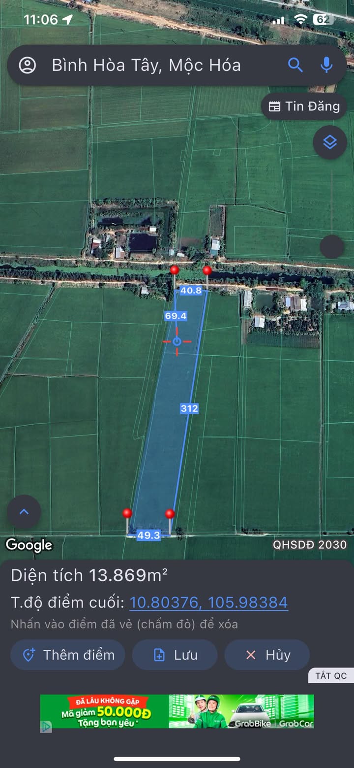 Đất nền Bình Hoà, Mộc Hóa 14.000m² giá 1.68 tỷ - Đầu tư sinh lời ngay!