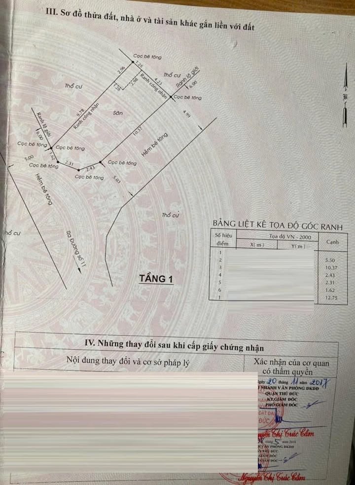 Đất 2 mặt hẻm đường Số 11, Linh Xuân 63.8m² - Giá 4 tỷ TL