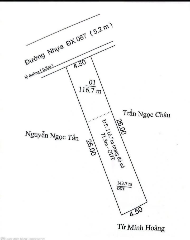 Đất mặt tiền ĐX087 Hiệp An 117m² giá 1.99 tỷ - Cơ hội đầu tư tuyệt vời!