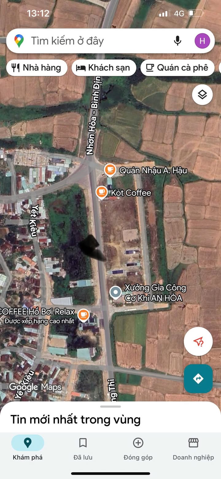 Đất mặt tiền đường Trường Thi, Nhơn Hòa, An Nhơn 216m² giá 1.1 tỷ - Đầu tư sinh lời tuyệt vời!