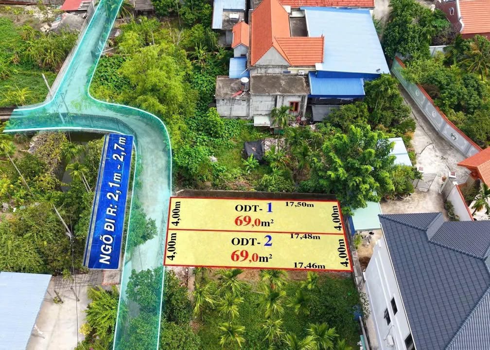 Đất nền Cao Nhân, Thủy Nguyên, 69m² giá 900 triệu - Vị trí tuyệt vời gần trường học!