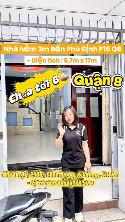 Nhà hẻm Bến Phú Định, Q8 - Diện tích 96.9m² giá 5.95 tỷ - Chính chủ thương lượng