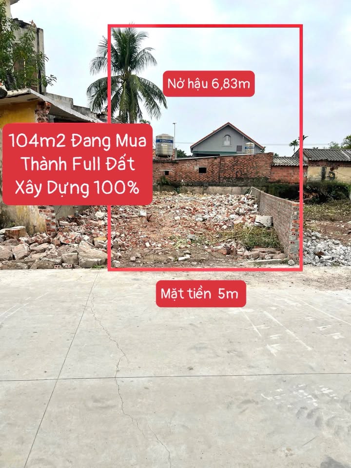 Đất nền 104m² khu Đạm Thủy, Đông Triều chỉ 900 triệu - Sổ hồng chính chủ!