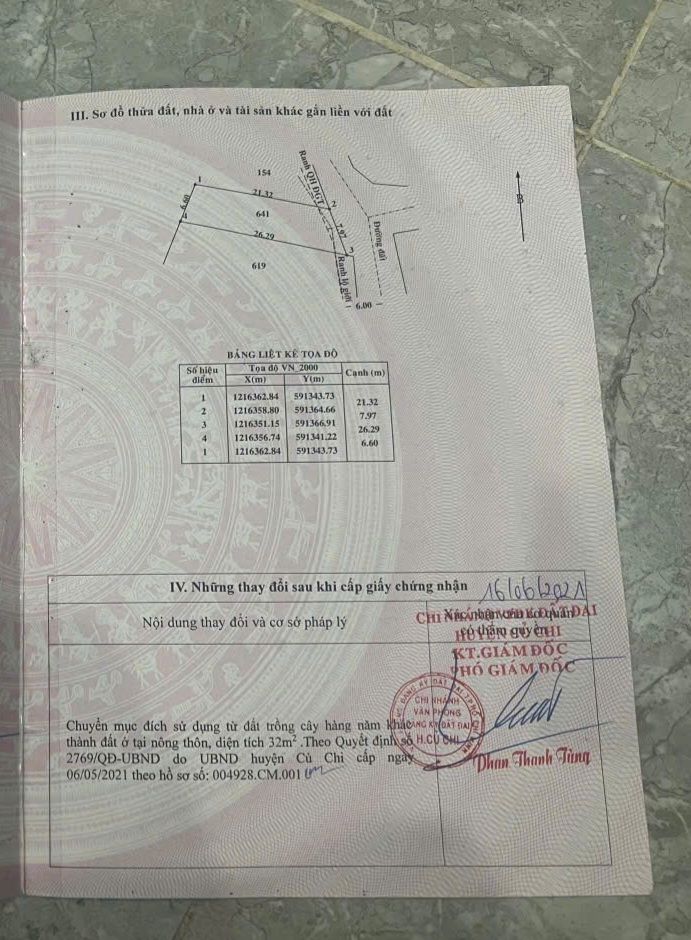 Đất thổ cư xã Bình Mỹ, Củ Chi 205m² giá 1.5 tỷ - Sổ hồng chính chủ!