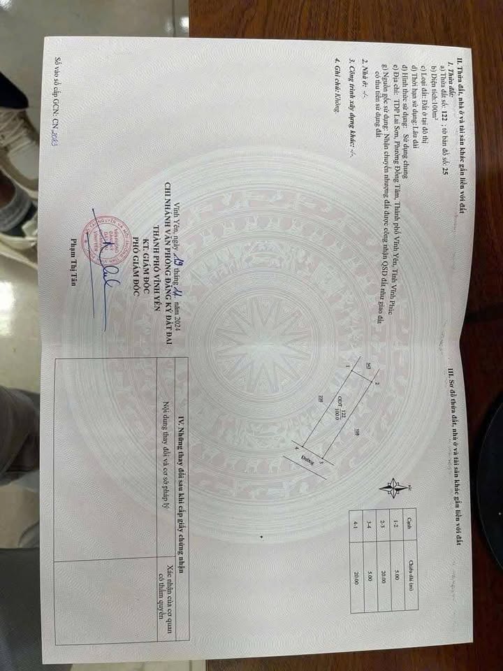 Đất nền Đồng Tâm Vĩnh Yên 100m² giá 1.05 tỷ - Sổ đỏ chính chủ, đường thông thoáng!