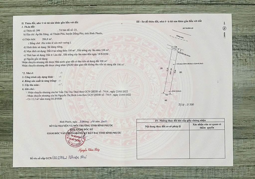 Đất thổ cư 200m² Đồng Xoài giá 400 triệu - Cơ hội đầu tư tốt!