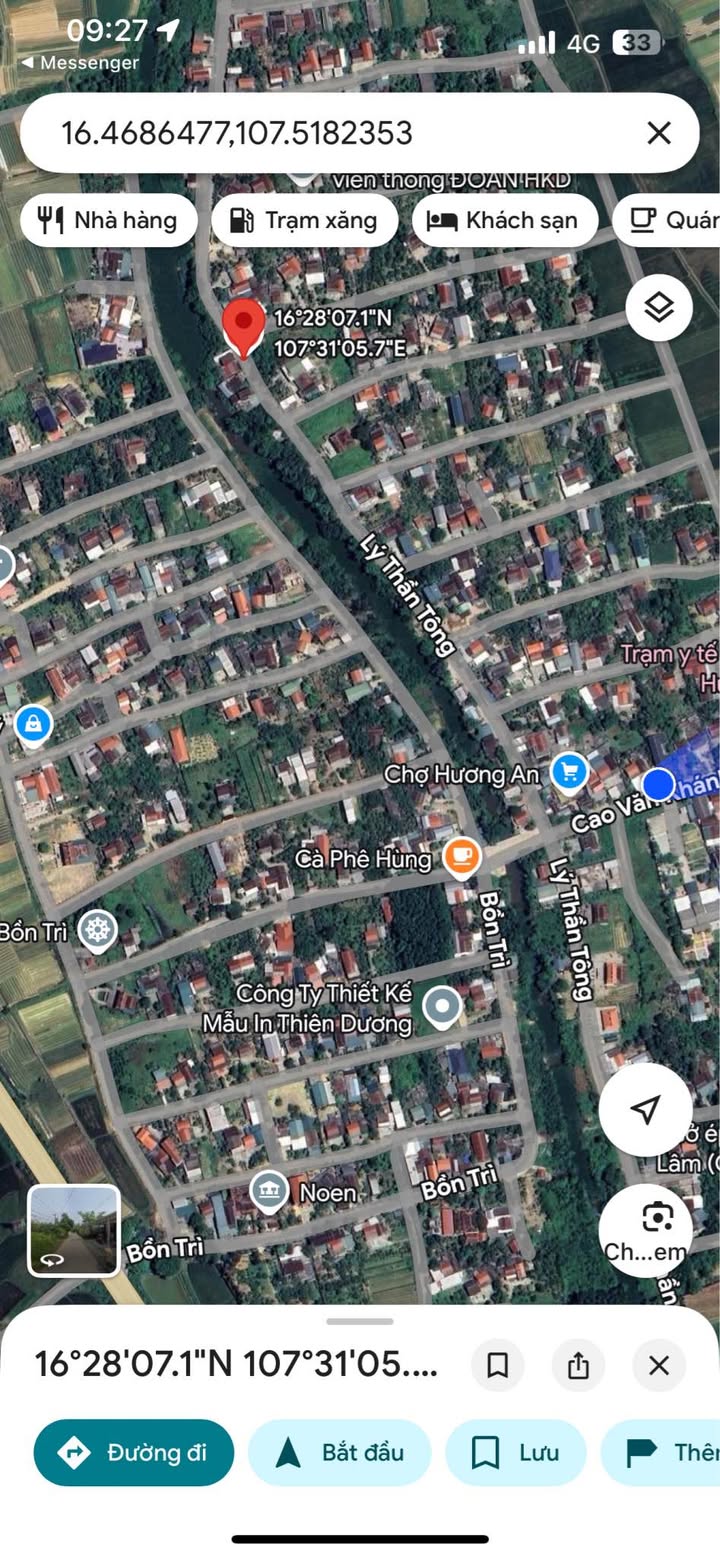 Mặt tiền kinh doanh Phường Hương An - TP Huế 124,4m² giá 1,4 tỷ - Đầu tư sinh lời ngay!