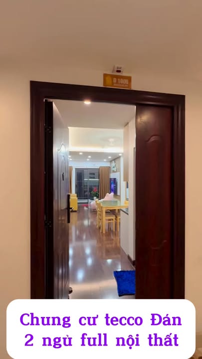 Căn hộ chung cư Tecco Đán Thái Nguyên 2 phòng ngủ giá 9.5 triệu - Full nội thất chỉ việc vào ở!