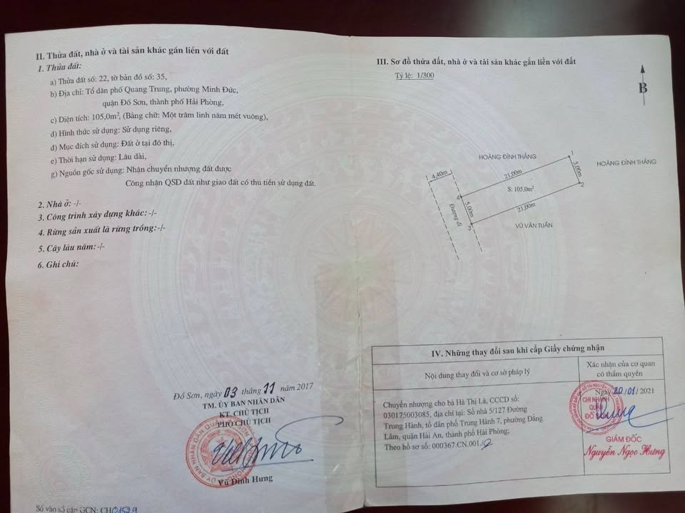 Lô đất 100m² mặt đường Đức Thắng, Minh Đức, Đồ Sơn - Giá chỉ 2 tỷ!