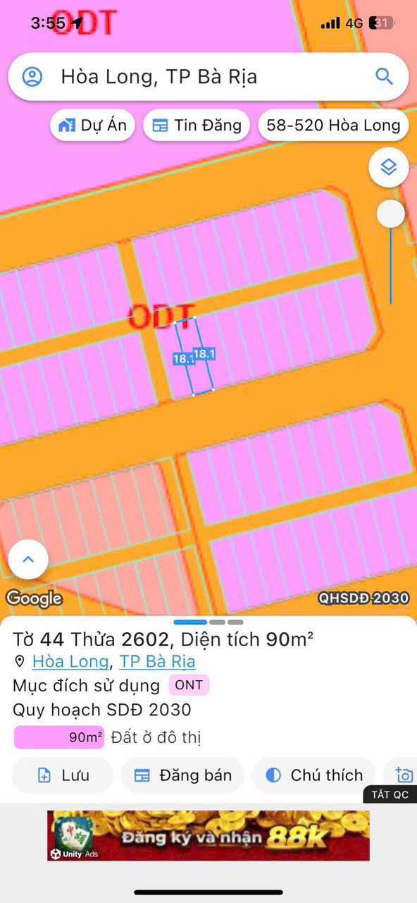 Đất nền Hoà Long 90m² giá 2.49 tỷ - Cơ hội đầu tư không thể bỏ qua!