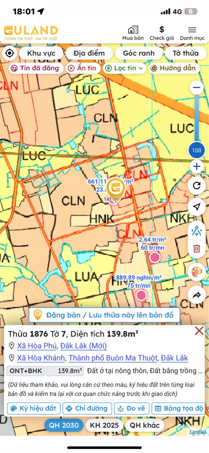 Đất nền Hòa Khánh Buôn Ma Thuột 1.930m² - Gần chợ Đoàn Kết, Sổ riêng chính chủ!