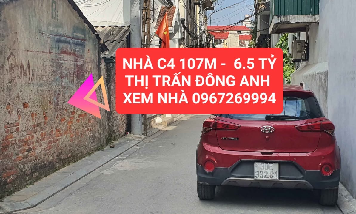 Nhà C4 Thị Trấn Đông Anh 107m² giá 6.5 tỷ - Ô tô nghỉ trong đất