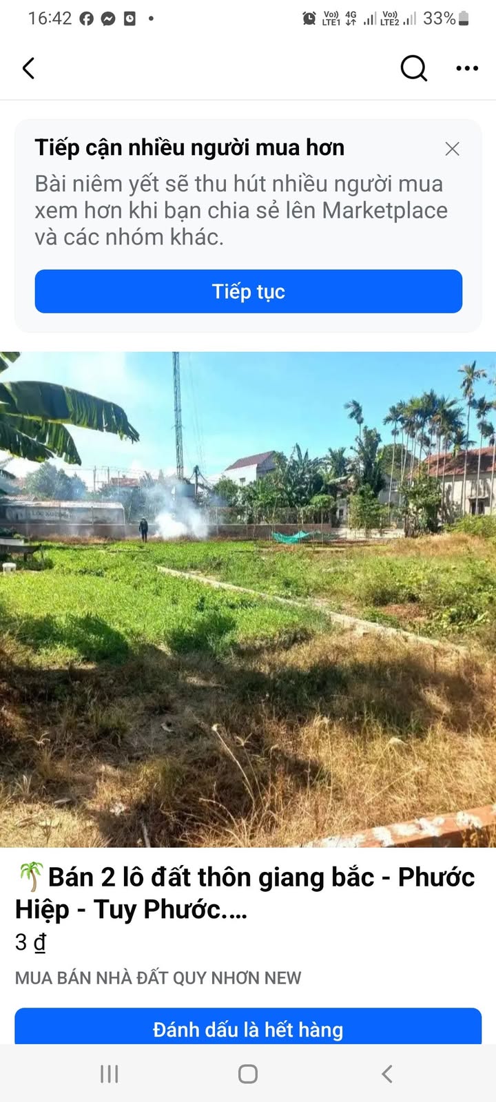 Đất thổ cư Phước Hiệp, Tuy Phước 107m² giá thỏa thuận - Gần nhiều tiện ích!